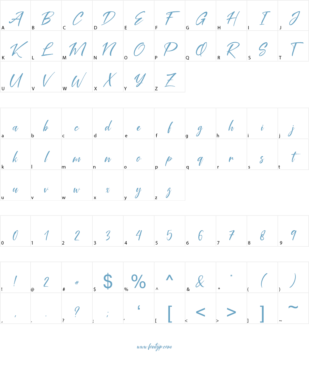 Coral Pen Font Character